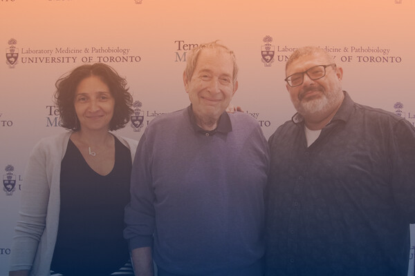 Dr. Edyta Marcon, Gilbert Sharpe & Dr. Joseph Ferenbok standing together for a photo