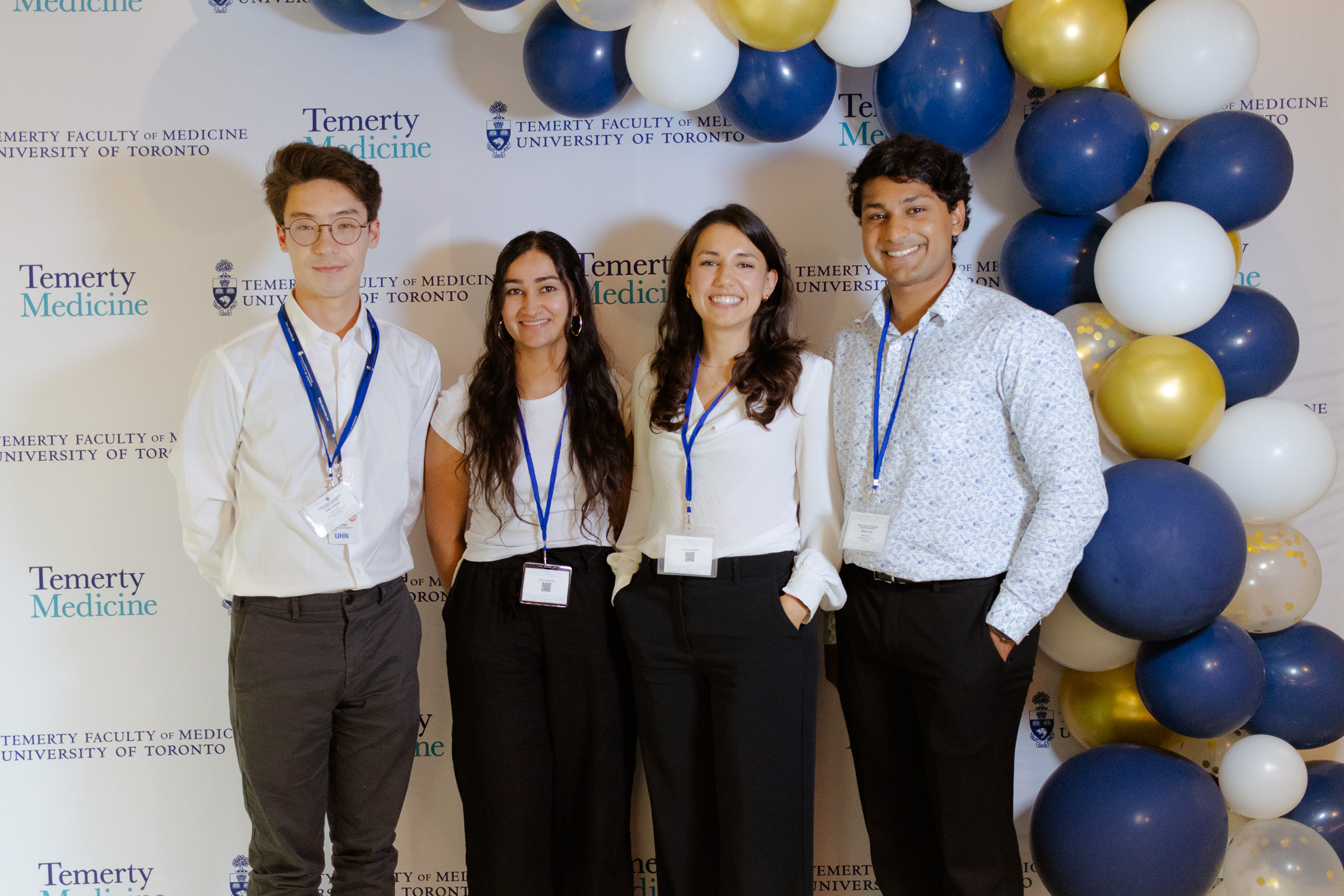 Mikhail Lobo (right) at the Temerty Faculty of Medicine Research Showcase 2024